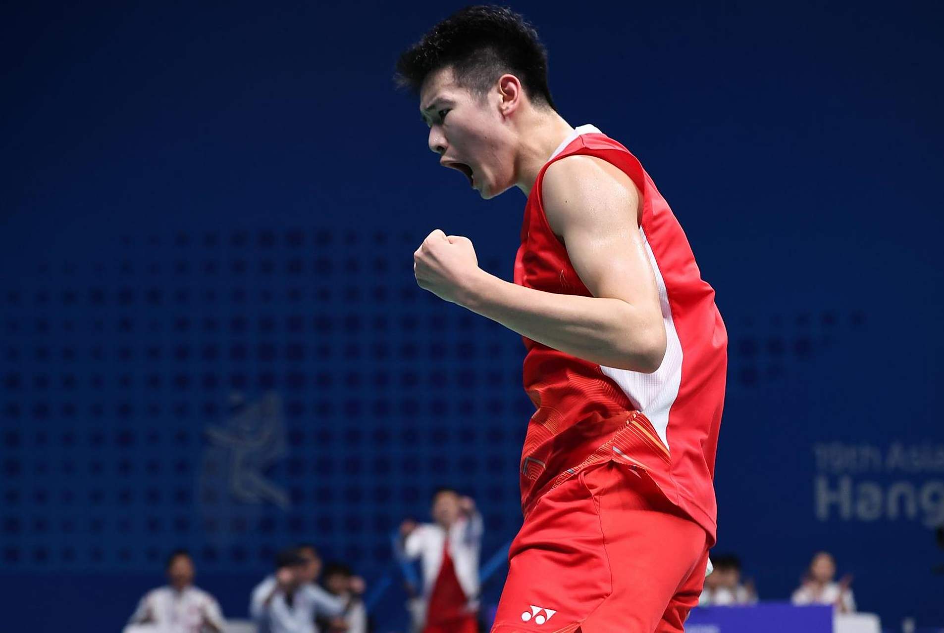 亚运会羽毛球男单印尼将军不敌中国队